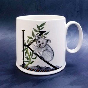 Anthropologie by Florence Balducci Animal Monogram K Koala Mug